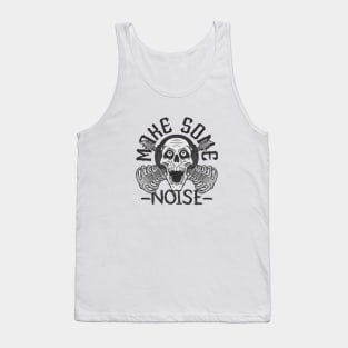 Skull With Headphone Noise Tank Top